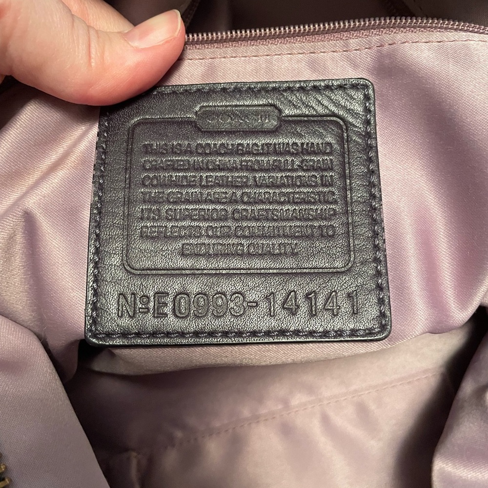 Deep Purple Coach Purse - Picture 11 of 15